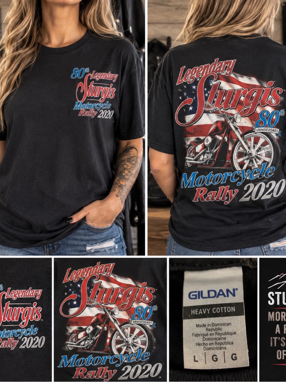 Unisex Gildan Black Sturgis Motorcycle Rally 2020 tee bought at Rally.